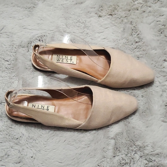Nine West Shoes - Vintage Nine West linen like slingback flat shoes
